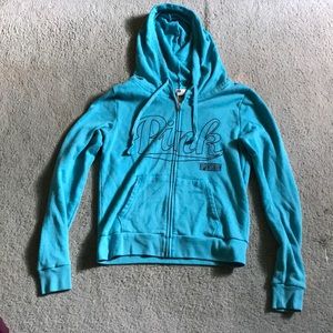 Lightly worn zip up PINK hoodie sweatshirt